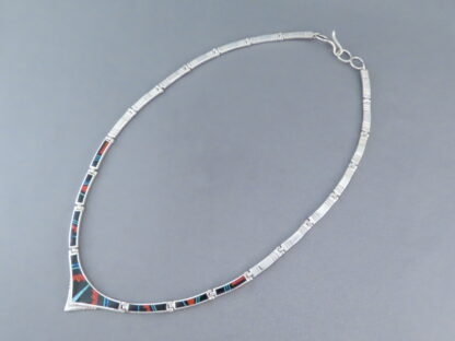 Multi-Stone Necklace with Inlay