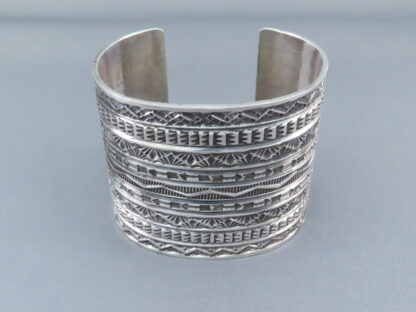 Wide Sunshine Reeves Sterling Silver Cuff Bracelet