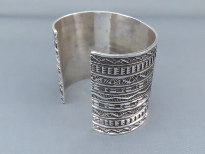 Wide Sunshine Reeves Sterling Silver Cuff Bracelet