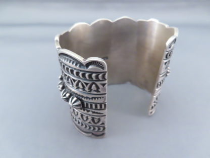 Wide Kingman Turquoise & Sterling Silver Bracelet