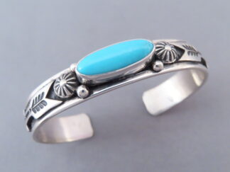 Dainty Sleeping Beauty Turquoise Bracelet Cuff
