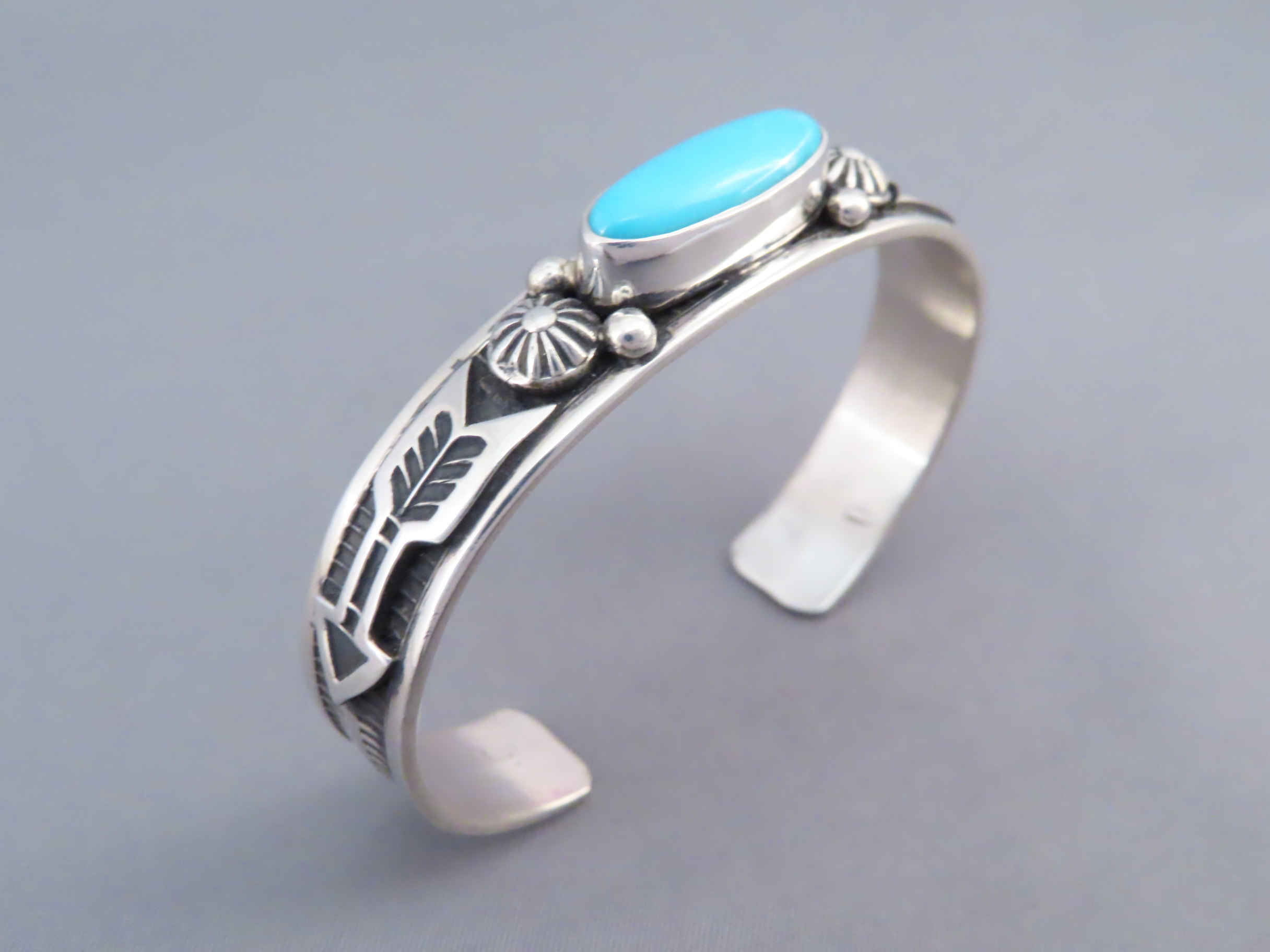 Dainty Sleeping Beauty Turquoise Bracelet Cuff