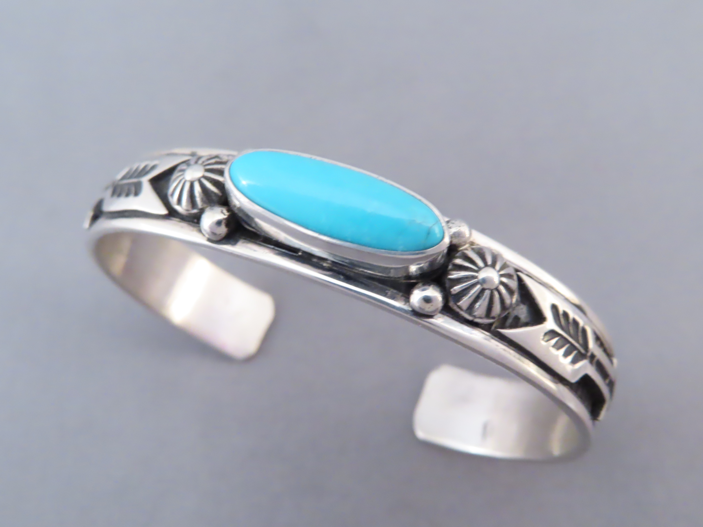 Dainty Sleeping Beauty Turquoise Bracelet Cuff