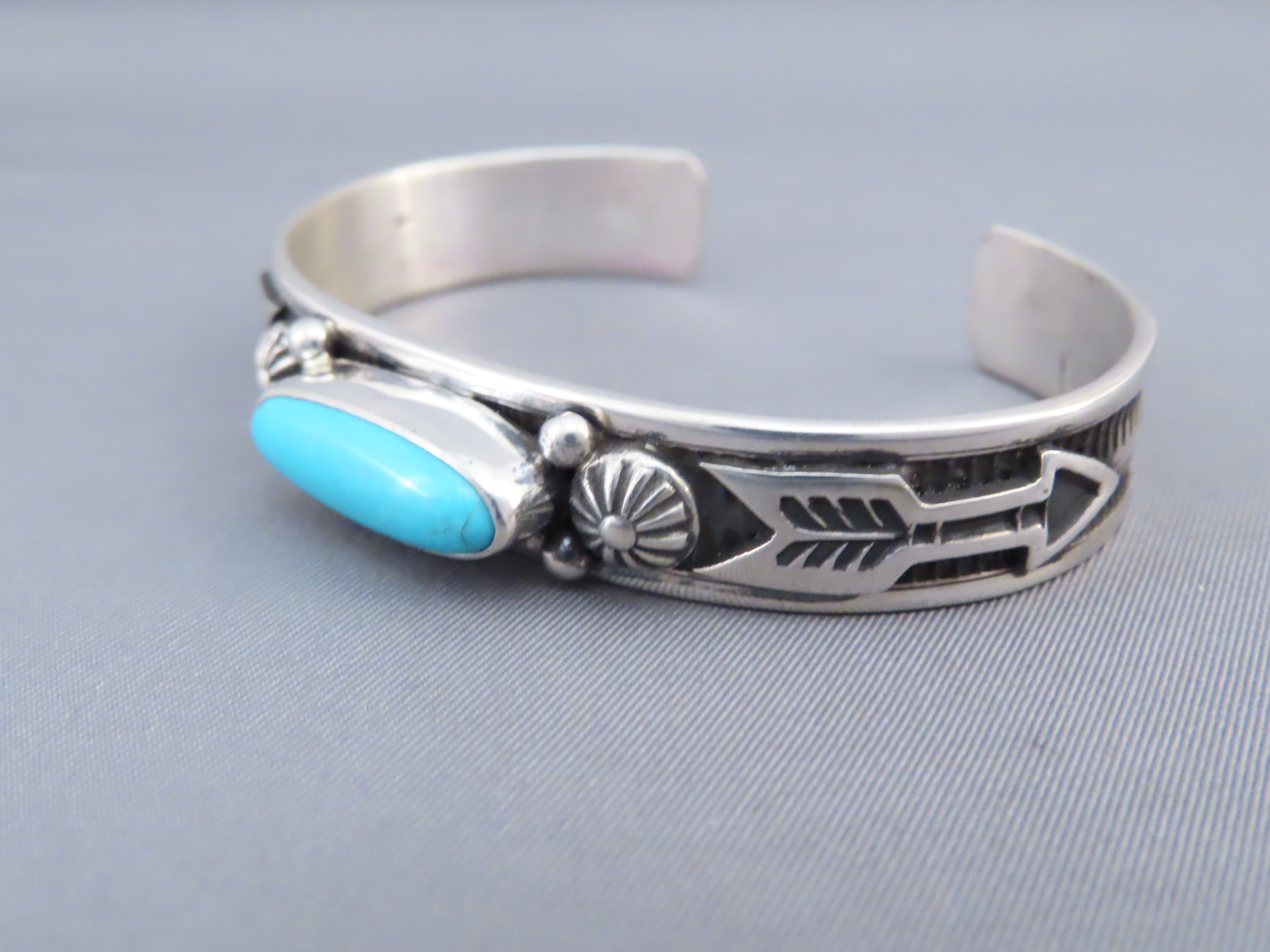 Dainty Sleeping Beauty Turquoise Bracelet Cuff