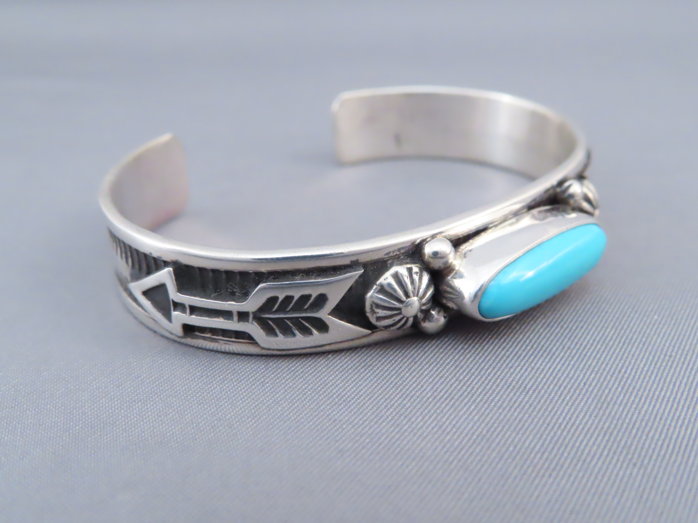 Dainty Sleeping Beauty Turquoise Bracelet Cuff