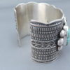 Kingman Turquoise Sterling Silver Cuff Bracelet by Guy Hoskie