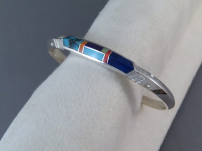 Inlaid Multi-Color Cuff Bracelet (small)