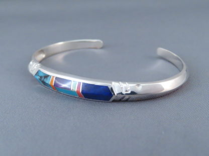 Inlaid Multi-Color Cuff Bracelet (small)