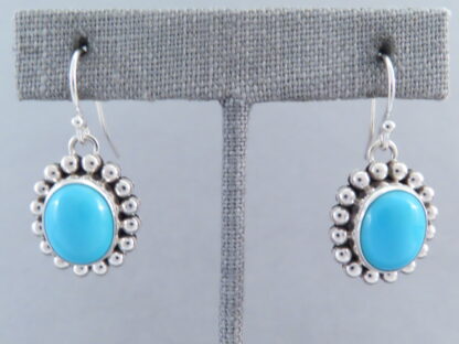 Earrings with Sleeping Beauty Turquoise by Artie Yellowhorse