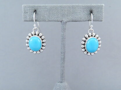 Earrings with Sleeping Beauty Turquoise by Artie Yellowhorse