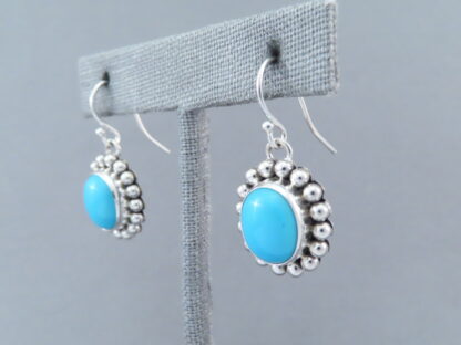 Earrings with Sleeping Beauty Turquoise by Artie Yellowhorse