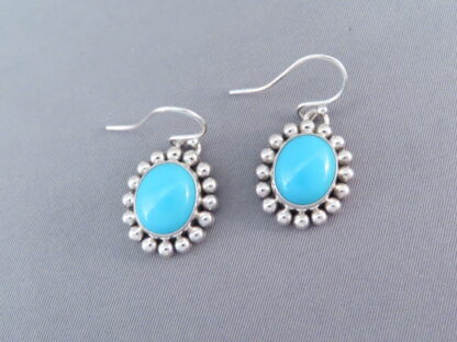 Earrings with Sleeping Beauty Turquoise by Artie Yellowhorse