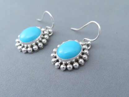 Earrings with Sleeping Beauty Turquoise by Artie Yellowhorse