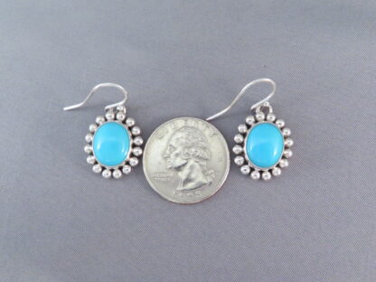 Earrings with Sleeping Beauty Turquoise by Artie Yellowhorse