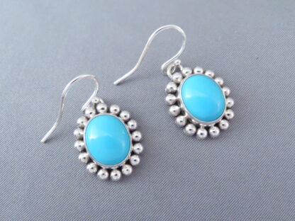 Earrings with Sleeping Beauty Turquoise by Artie Yellowhorse