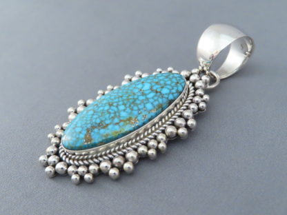 Larger Kingman Turquoise Pendant by Artie Yellowhorse