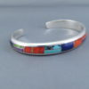 Inlaid Multi-Color Cuff Bracelet (more narrow)