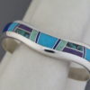 Inlaid Multi-Stone Cuff Bracelet