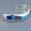 Inlaid Multi-Stone Cuff Bracelet