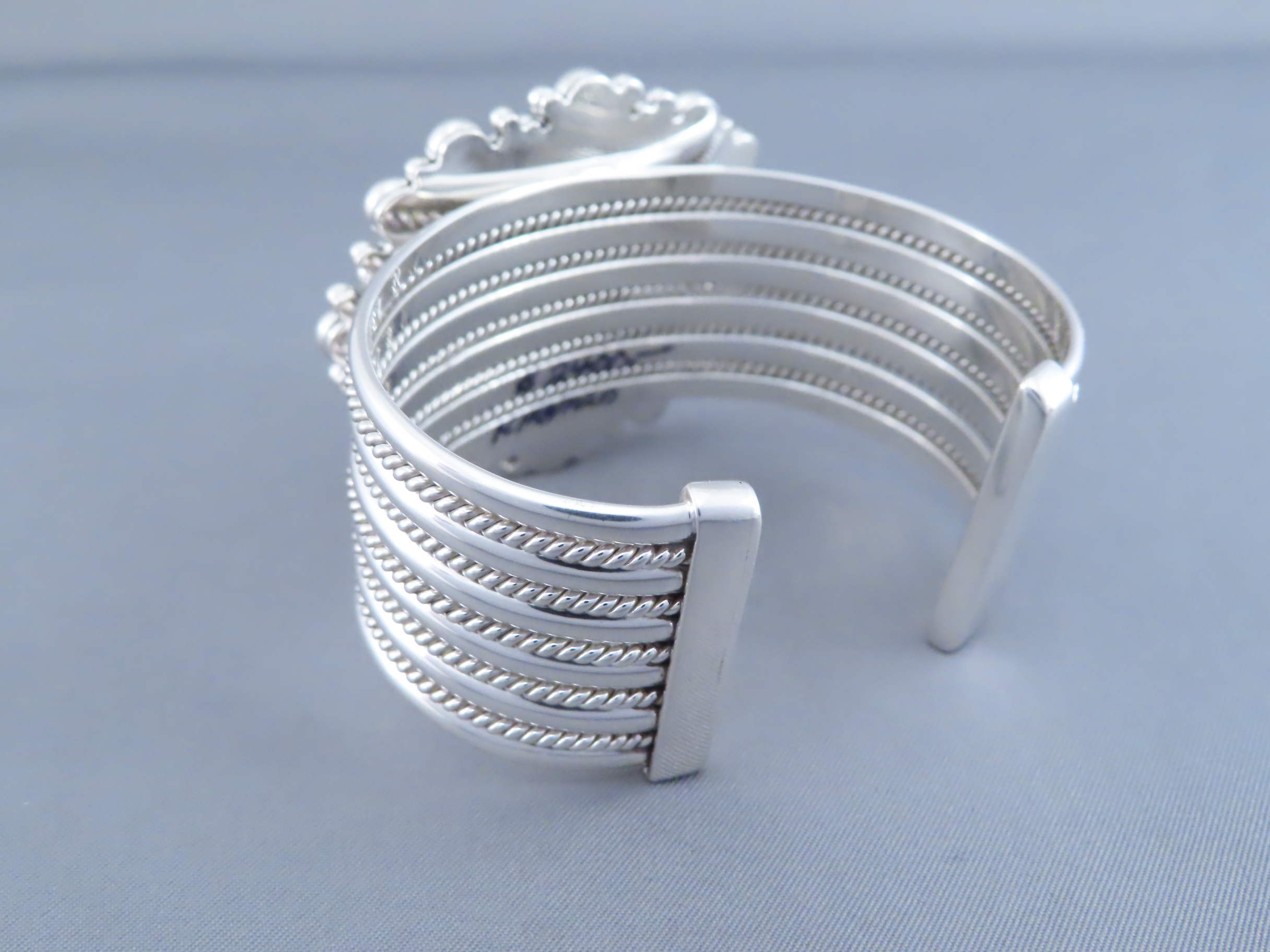 Cuff Bracelet with Kingman Turquoise by Artie Yellowhorse
