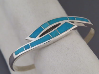 Cuff Bracelet with Turquoise Inlay