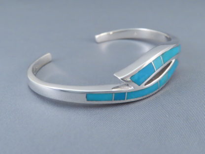 Cuff Bracelet with Turquoise Inlay