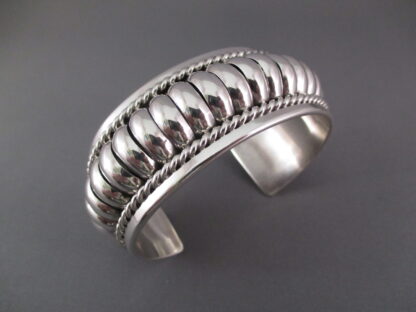 Sterling Silver Cuff Bracelet by Tom Charlie (Navajo)