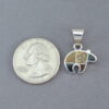 Multi-Stone Inlay Bear Pendant (small)