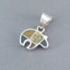 Multi-Stone Inlay Bear Pendant (small)
