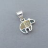 Multi-Stone Inlay Bear Pendant (small)