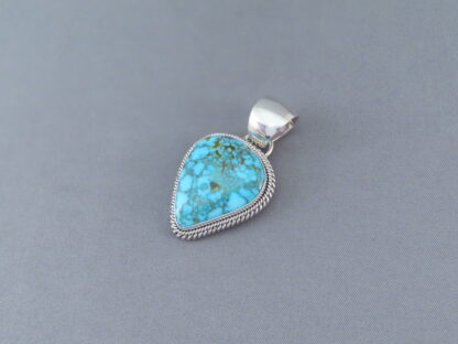 Sterling Silver & Kingman Turquoise Pendant by Artie Yellowhorse