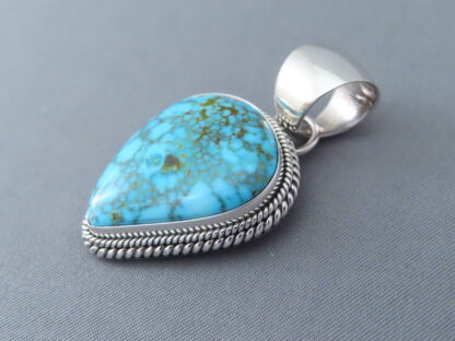 Sterling Silver & Kingman Turquoise Pendant by Artie Yellowhorse