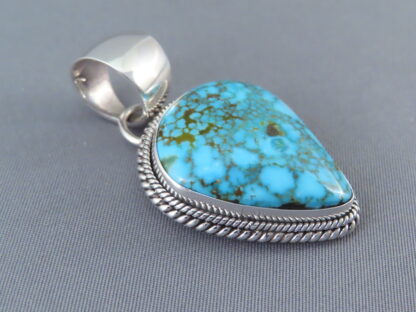 Sterling Silver & Kingman Turquoise Pendant by Artie Yellowhorse