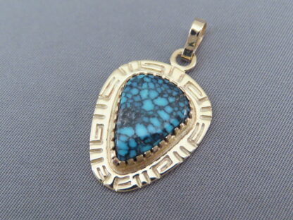 Red Mountain Turquoise Pendant in 14kt Gold