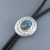 Bisbee Turquoise Bolo Tie by Leonard Nez (Navajo)