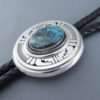 Bisbee Turquoise Bolo Tie by Leonard Nez (Navajo)