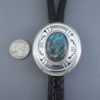 Bisbee Turquoise Bolo Tie by Leonard Nez (Navajo)