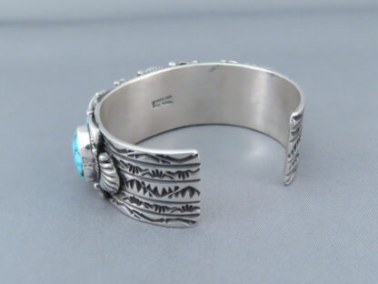 Five-Stone Turquoise Cuff Bracelet (Kingman Turquoise)
