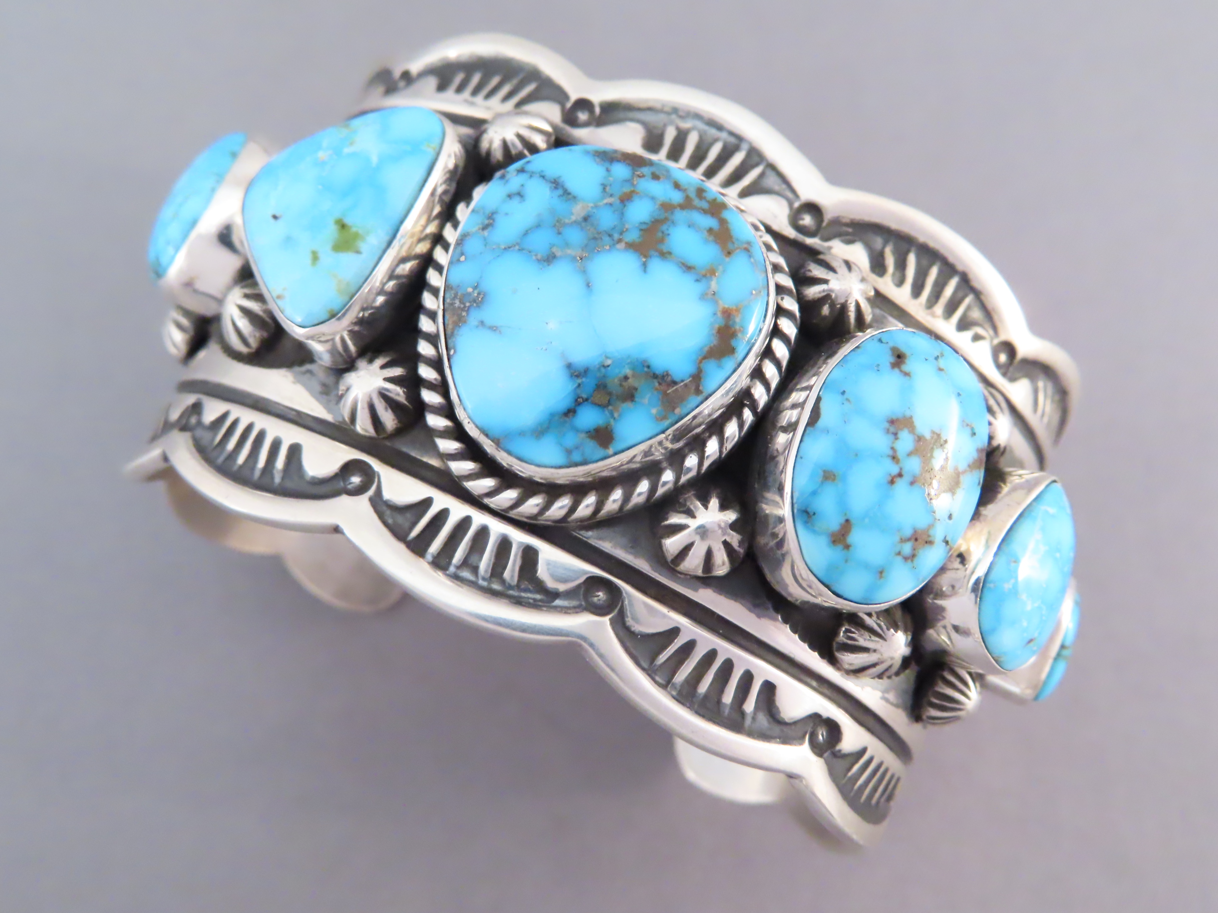 Seven Stone Kingman Turquoise Cuff Bracelet
