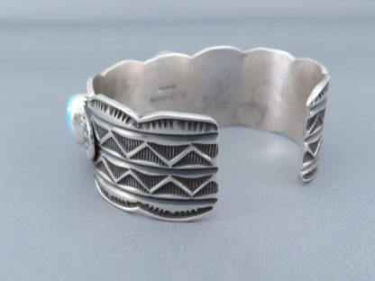 Sterling Silver Bracelet with Sleeping Beauty Turquoise by Andy Cadman