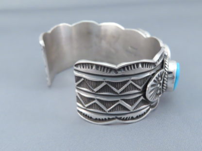 Sterling Silver Bracelet with Sleeping Beauty Turquoise by Andy Cadman
