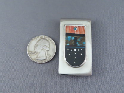 Money Clip with Inlay – Multi-Stone