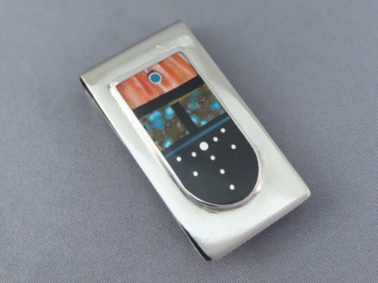 Money Clip with Inlay – Multi-Stone