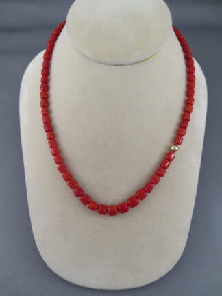 Coral Necklace with 14kt Gold