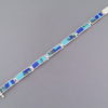 Turquoise and Lapis Inlay Link Bracelet (Wider)
