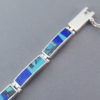 Turquoise and Lapis Inlay Link Bracelet (Wider)