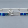Turquoise and Lapis Inlay Link Bracelet (Wider)