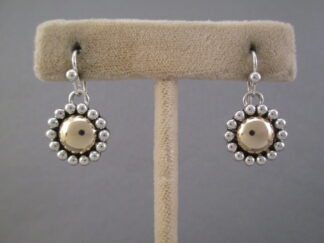 Sterling Silver &14kt Gold Earrings by Artie Yellowhorse