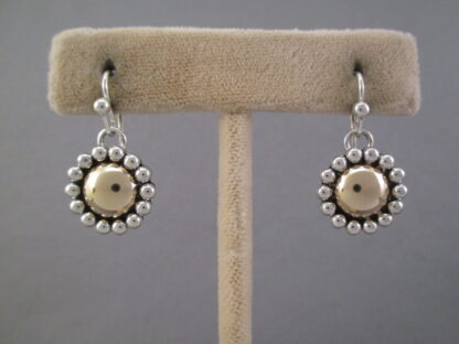 Sterling Silver &14kt Gold Earrings by Artie Yellowhorse