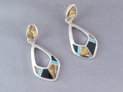 Multi-Stone Inlay Earrings Featuring Turquoise